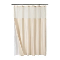 Awesome Home™ Waterproof  Poly Snap Liner Shower Curtain Set