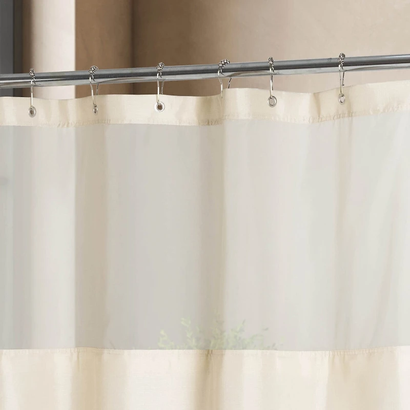 Awesome Home™ Waterproof Poly Snap Liner Shower Curtain Set
