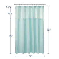 Awesome Home™ Starburst Snap In Liner Hooks Set Shower Curtain Set