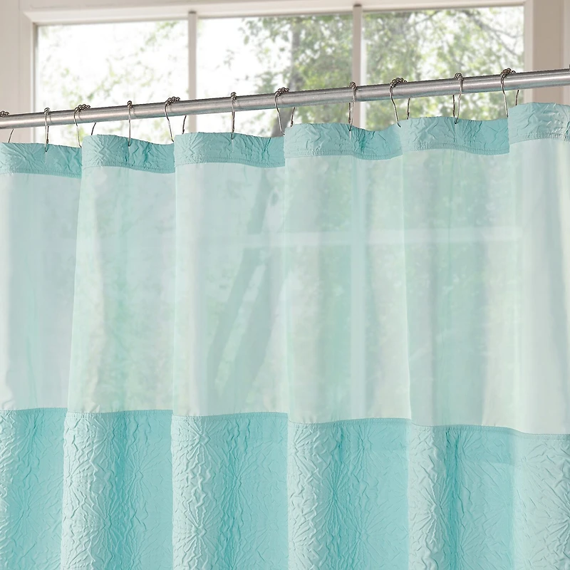 Awesome Home™ Starburst Snap In Liner Hooks Set Shower Curtain Set