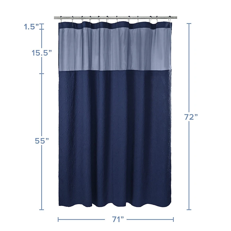 Awesome Home™ Starburst Snap Liner Hooks Shower Curtain Set