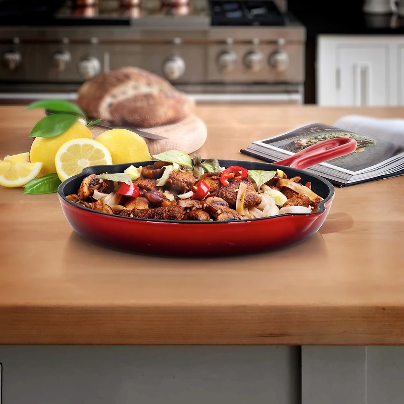 MegaChef Enameled Cast Iron 10.25" Skillet