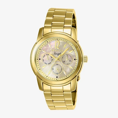 Invicta Angel Womens Gold Tone Stainless Steel Bracelet Watch