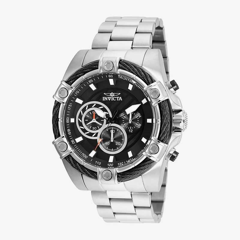 Invicta Bolt Mens Silver Tone Stainless Steel Bracelet Watch 25512
