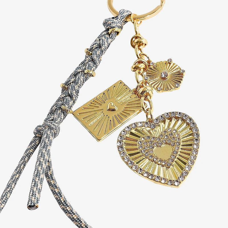 Bijoux Bar Gold Tone Heart Bag Charm
