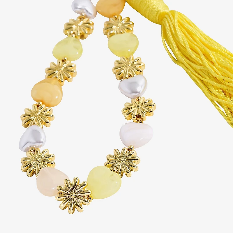 Bijoux Bar Gold Tone Flower Bag Charm