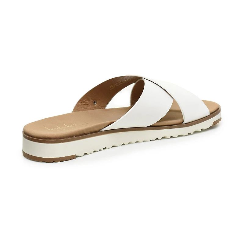 Nicole Miller Womens Fencie Criss Cross Strap Flat Sandals