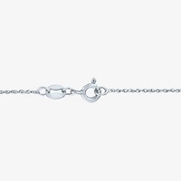 Womens Lab Created Blue Sapphire Sterling Silver Moon 16 Inch Pendant Necklace