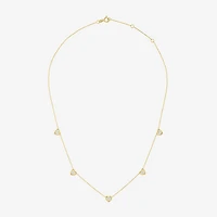 Diamond Addiction (G-H / Si2-I1) Womens 1/3 CT. T.W. Lab Grown White Diamond 10K Gold Heart 18 Inch Pendant Necklace