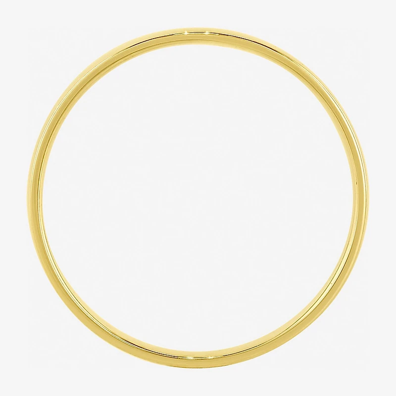 Womens 2MM 14K Gold Over Silver Round Wedding Band