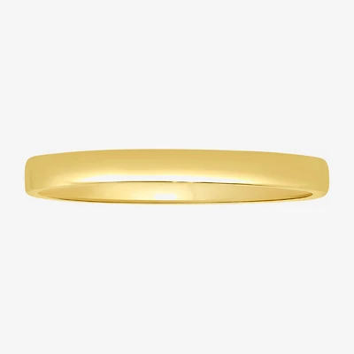 Womens 2MM 14K Gold Over Silver Round Wedding Band