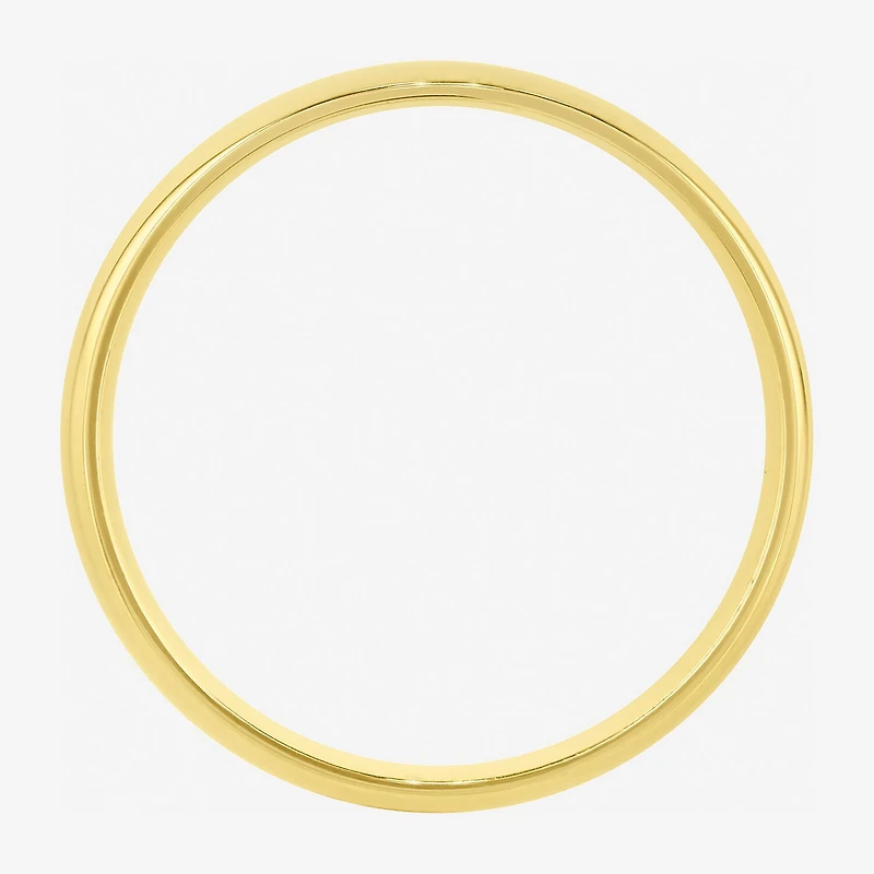 Womens 6MM 14K Gold Over Silver Round Wedding Band