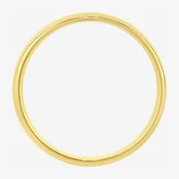 Womens 6MM 14K Gold Over Silver Round Wedding Band