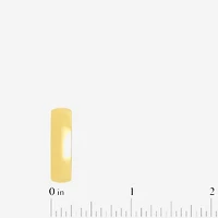 Womens 6MM 14K Gold Over Silver Round Wedding Band