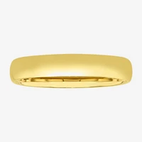Womens 4MM 14K Gold Over Silver Round Wedding Band