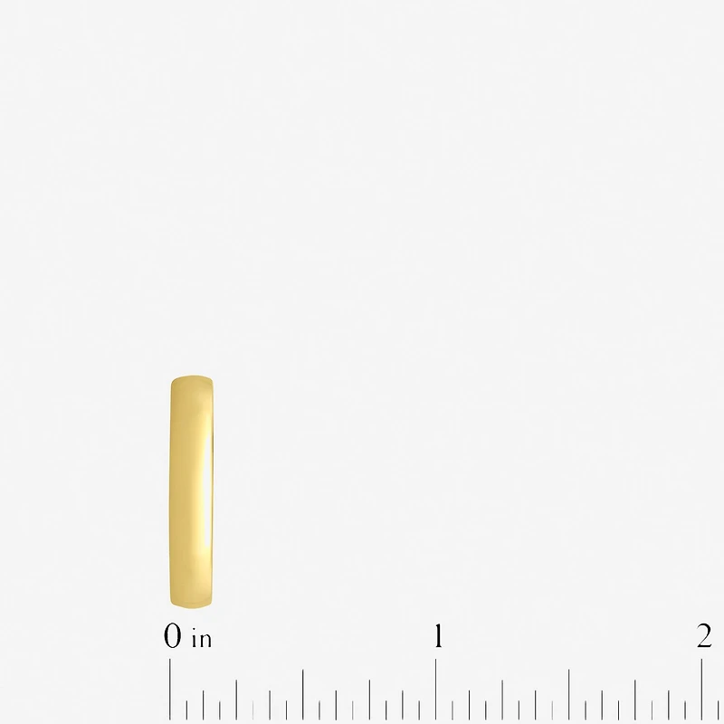 Womens 4MM 14K Gold Over Silver Round Wedding Band