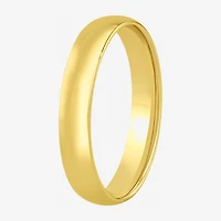 Womens 4MM 14K Gold Over Silver Round Wedding Band