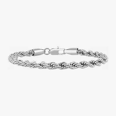 Mens Stainless Steel Solid 8 1/2 Inch Link Bracelet