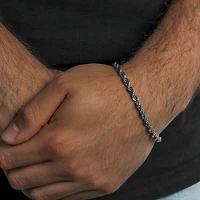 Mens Stainless Steel Solid 8 1/2 Inch Link Bracelet