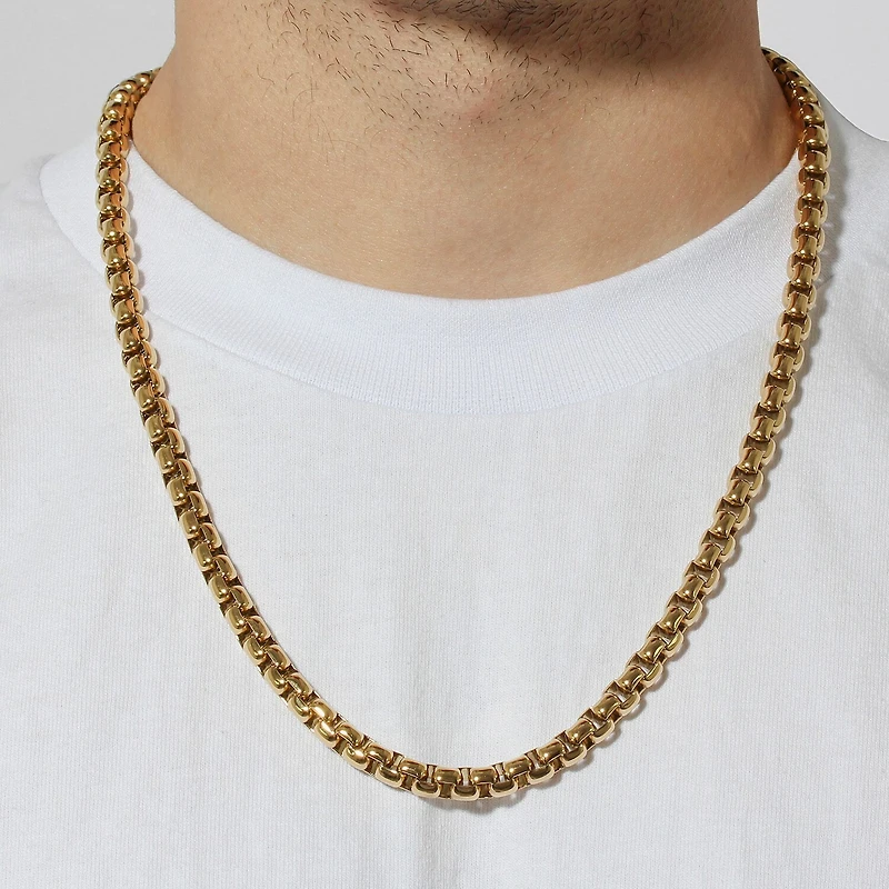 Mens Stainless Steel 24 Inch Strand Necklace