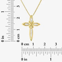 1/10Cttw Diamond Sterling Silver Cross Pendant