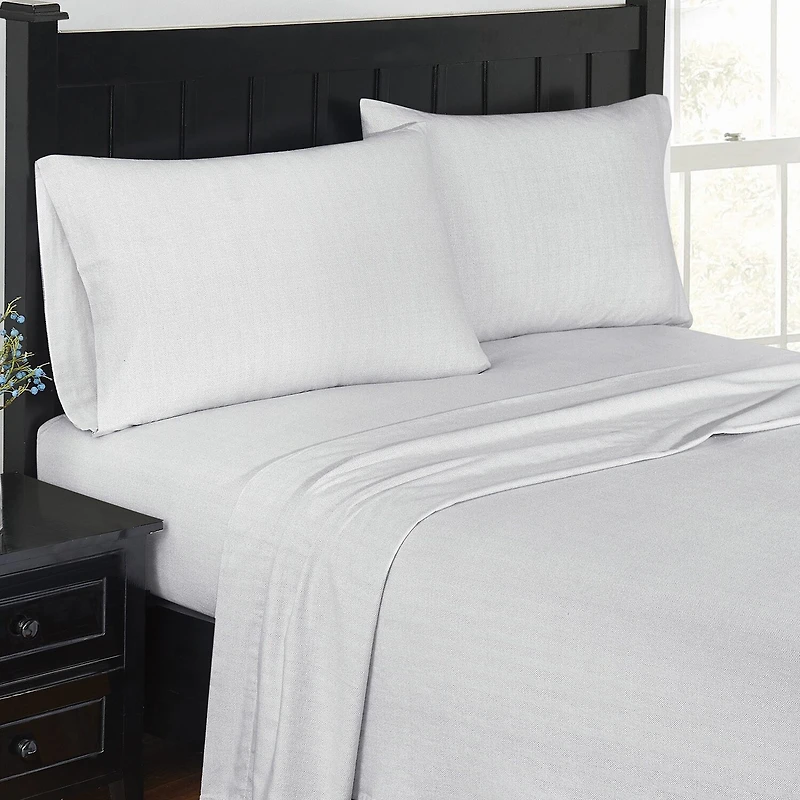 London Fog Herringbone Flannel Sheet Set