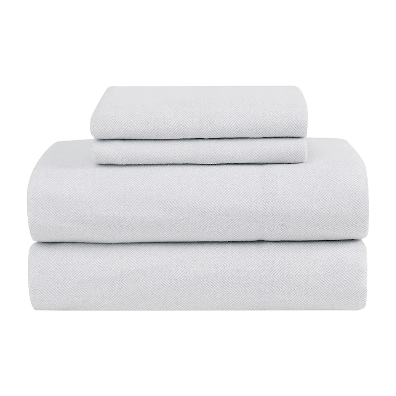 London Fog Herringbone Flannel Sheet Set