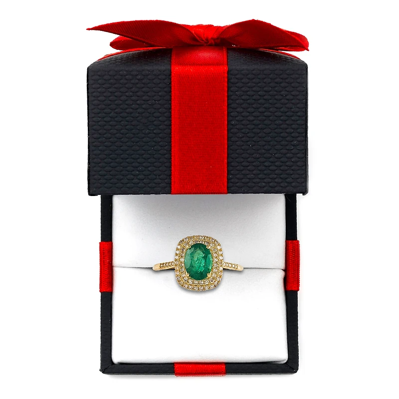 Womens Gemstone & 1/3 CT. T.W. Diamond 10K Gold Cocktail Ring