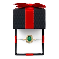 Womens Gemstone & 1/3 CT. T.W. Diamond 10K Gold Cocktail Ring