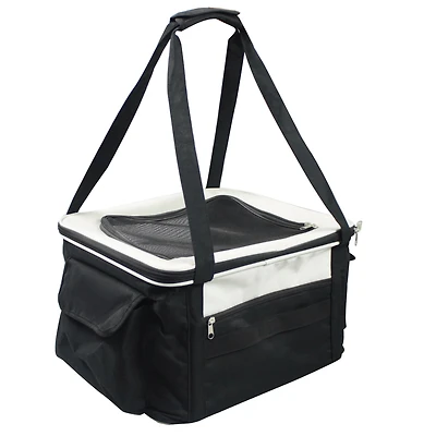 The Pet Life Lightweight Collapsible Safety Travel Wire Folding Pet Car Seat Carrier