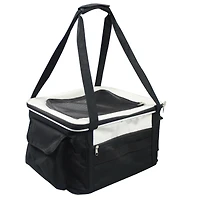The Pet Life Lightweight Collapsible Safety Travel Wire Folding Pet Car Seat Carrier