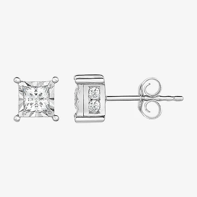 Tru Miracle 1 CT. T.W. Natural White Diamond 14K Gold 5.1mm Stud Earrings