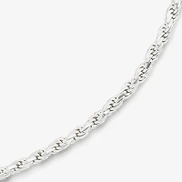 Made in Italy Unisex Adult Sterling Silver 24 Inch Rope Chain Necklace