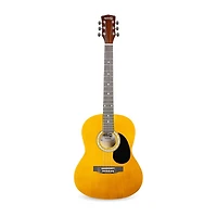 Rockjam Acoustic Guitar Kit With Carrying Case Dark Beige
