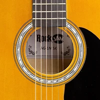 Rockjam Acoustic Guitar Kit With Carrying Case Dark Beige
