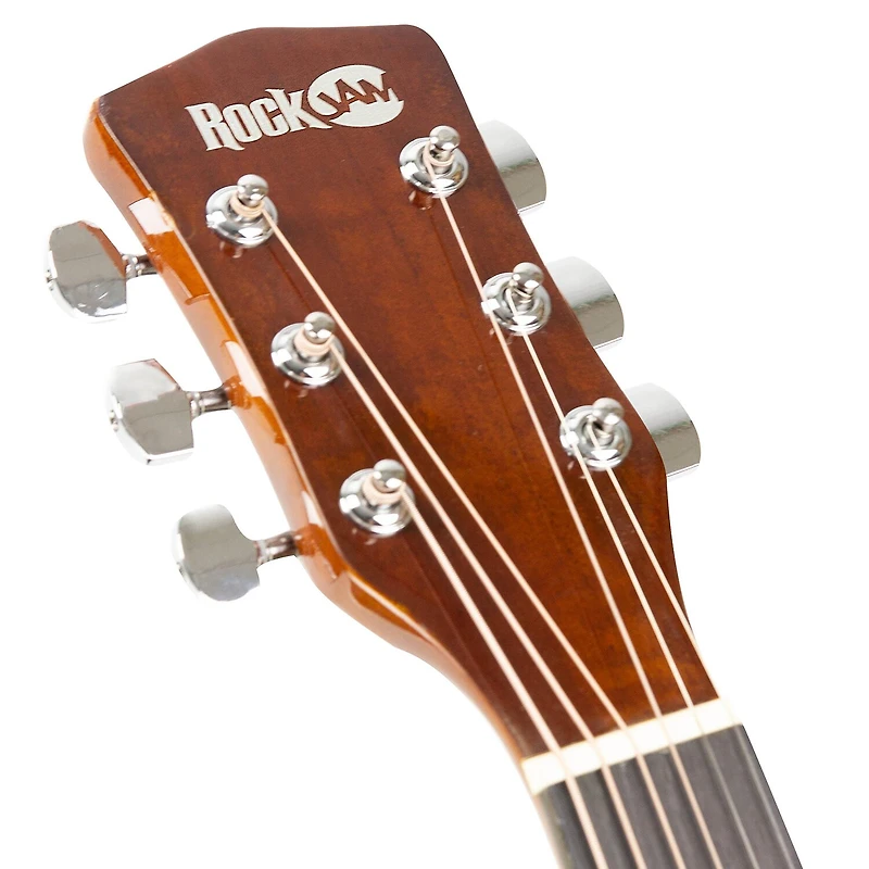 Rockjam Acoustic Guitar Kit With Carrying Case Dark Beige