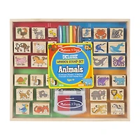 Melissa & Doug Deluxe Wooden Stamp Set - Animals Art Set