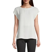Worthington Womens Round Neck Short Sleeve T-Shirt