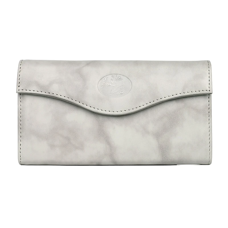Julia Buxton Heiress Leather Organizer Womens Rfid Blocking Checkbook Wallet