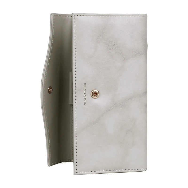 Julia Buxton Heiress Leather Organizer Womens Rfid Blocking Checkbook Wallet