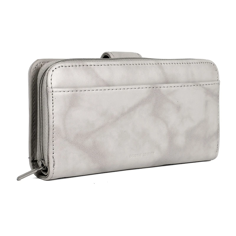 Julia Buxton Heiress Leather Checkbook Womens Rfid Blocking Checkbook Wallet