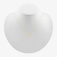 Unisex Adult Diamond Accent Natural White Diamond 10K Gold 17 1/ Inch Pendant Necklace