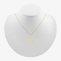 Womens Diamond Accent Natural White Diamond 14K Gold 18 Inch Pendant Necklace