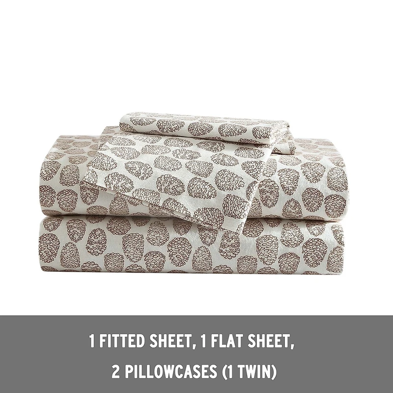 Eddie Bauer Little Creek Pine Cone Deep Pocket Sheet Set