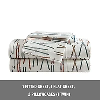 Eddie Bauer Ski Line Cotton Flannel Deep Pocket Sheet Set
