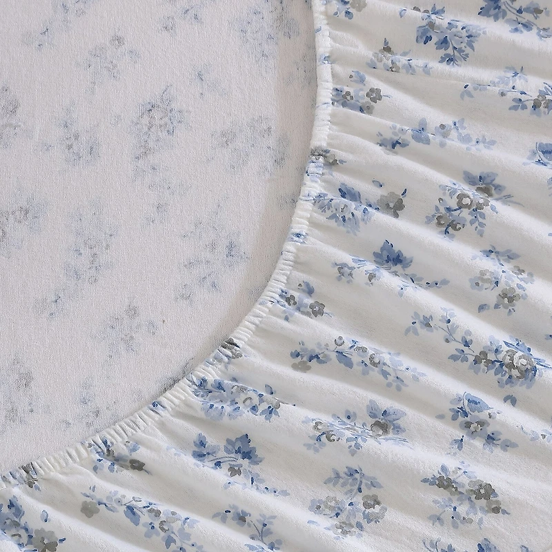 Laura Ashley Audrey Cotton Flannel Deep Pocket Sheet Set