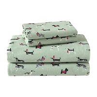 Laura Ashley Le Fleur Cotton Flannel Deep Pocket Sheet Set