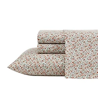 Laura Ashley Emogene Cotton Percale Deep Pocket Sheet Set