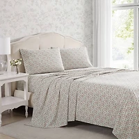 Laura Ashley Emogene Cotton Percale Deep Pocket Sheet Set