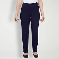 Hearts Of Palm Womens Straight Mid Rise Pull-On Pant